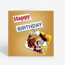 Minnie The Mink Birthday Card Cutout Magazine 6in x 6in Minnie The Mink Birthday Card Cutout Magazine 6in x 6in