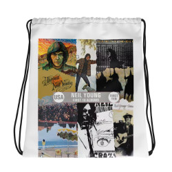 Neil Young Inspired Anthology First Ten Albums in USA Drawstring Bag