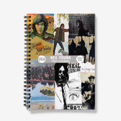 Neil Young Inspired Anthology First Ten Albums in USA A4 Ruled Notepad