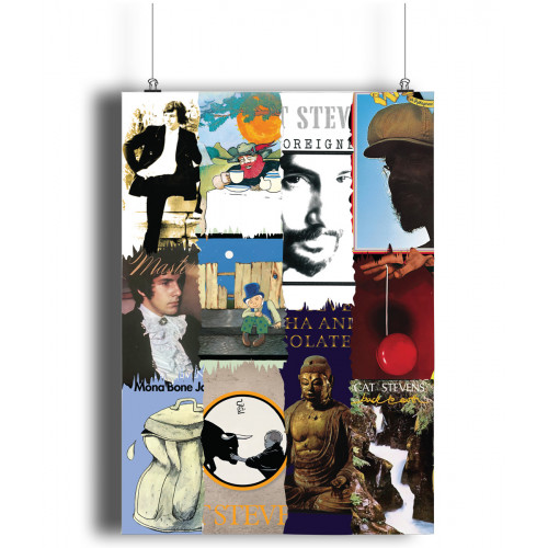 Cat Stevens His Eleven Albums Portrait Lustre Art Print A2 Poster Cat Stevens His Eleven Albums Portrait Lustre Art Print A2 Poster
